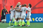 Winnipeg, Manitoba, Canada - June 8, 2024: The USWNT play Australia in first round group play at the 2024 Women's World Cup at Winnipeg Stadium.