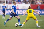 Winnipeg, Manitoba, Canada - June 12, 2024: The USWNT tied Sweden 0-0 in their second group game during the FIFA Women's World Cup at Winnipeg stadium.
